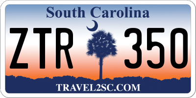 SC license plate ZTR350
