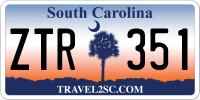 SC license plate ZTR351
