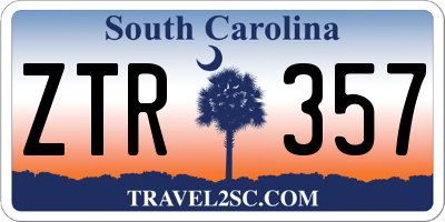 SC license plate ZTR357