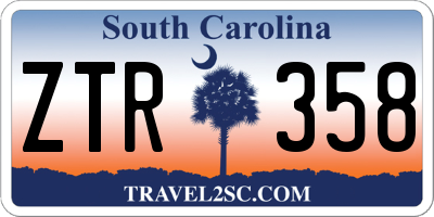 SC license plate ZTR358