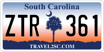 SC license plate ZTR361