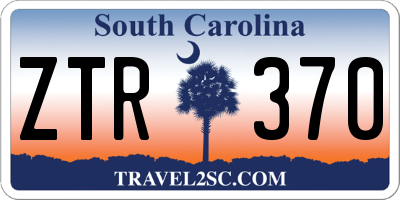 SC license plate ZTR370