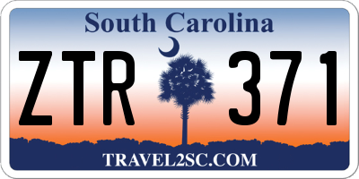 SC license plate ZTR371