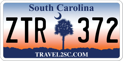 SC license plate ZTR372