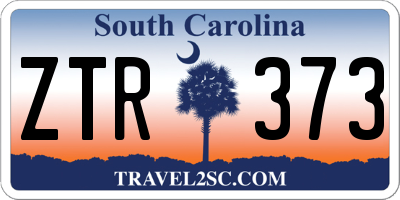 SC license plate ZTR373
