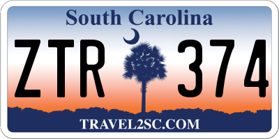SC license plate ZTR374