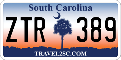 SC license plate ZTR389
