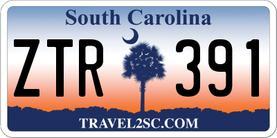 SC license plate ZTR391