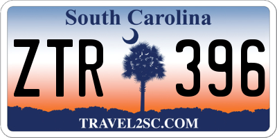 SC license plate ZTR396
