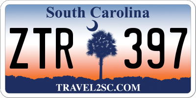 SC license plate ZTR397