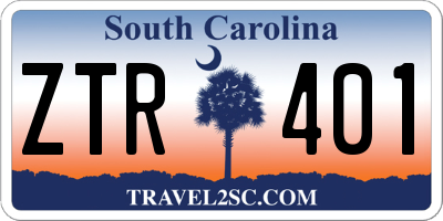 SC license plate ZTR401