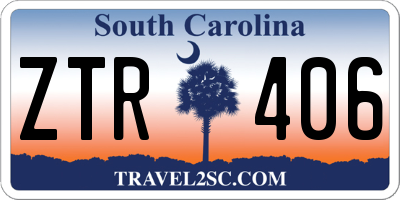 SC license plate ZTR406