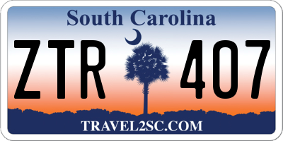 SC license plate ZTR407