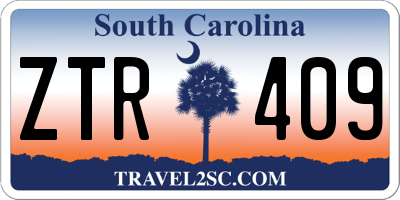 SC license plate ZTR409