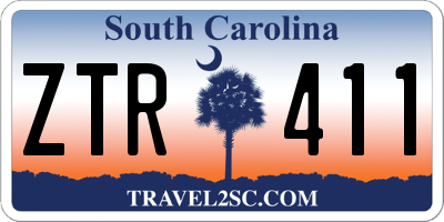 SC license plate ZTR411