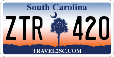 SC license plate ZTR420