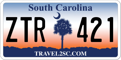 SC license plate ZTR421