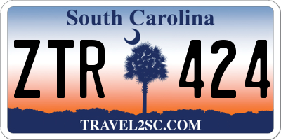SC license plate ZTR424
