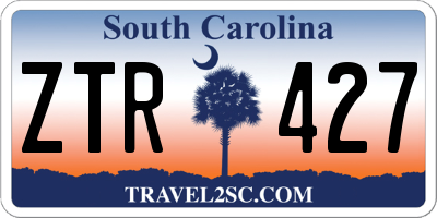 SC license plate ZTR427