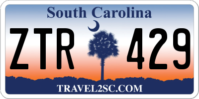 SC license plate ZTR429