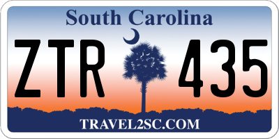 SC license plate ZTR435