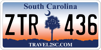 SC license plate ZTR436