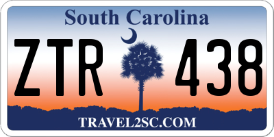 SC license plate ZTR438