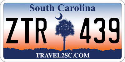 SC license plate ZTR439