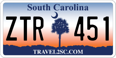 SC license plate ZTR451