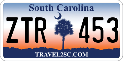 SC license plate ZTR453