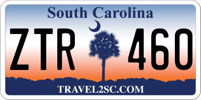 SC license plate ZTR460