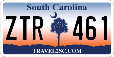 SC license plate ZTR461