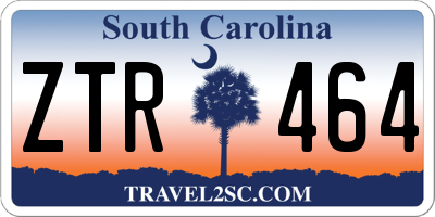 SC license plate ZTR464