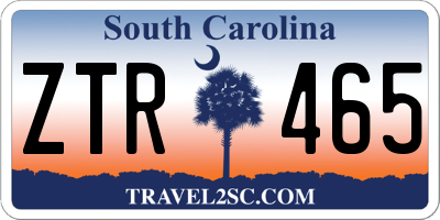 SC license plate ZTR465
