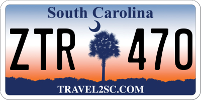 SC license plate ZTR470