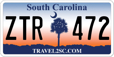 SC license plate ZTR472