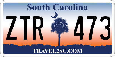 SC license plate ZTR473