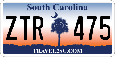 SC license plate ZTR475