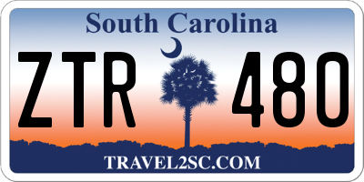 SC license plate ZTR480