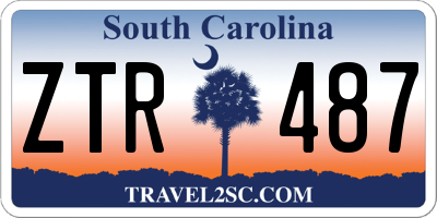 SC license plate ZTR487