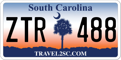 SC license plate ZTR488