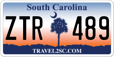 SC license plate ZTR489
