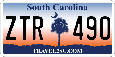 SC license plate ZTR490
