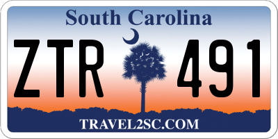 SC license plate ZTR491