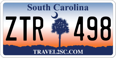 SC license plate ZTR498