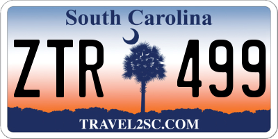 SC license plate ZTR499