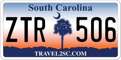SC license plate ZTR506