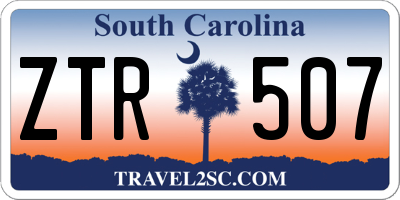 SC license plate ZTR507