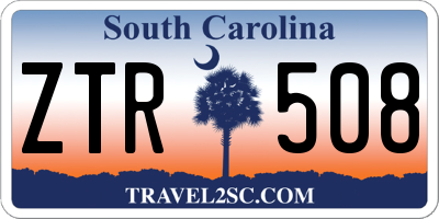 SC license plate ZTR508