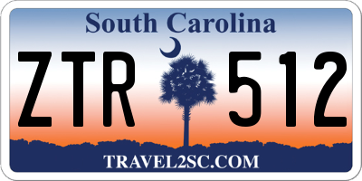 SC license plate ZTR512